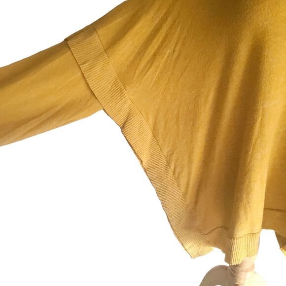 Anthropologie Postmark Lassen Cowl Neck Pullover Oversized Yellow Women's Large - Picture 6 of 13